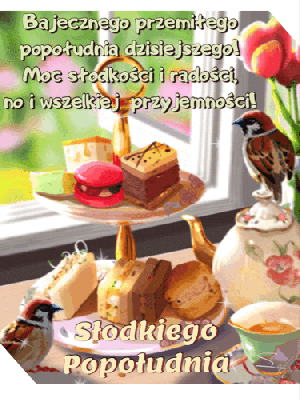 Słodkiego popołudnia ptaki
